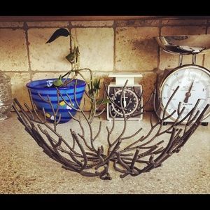 Handmade iron decorative branch bowl--SOLD